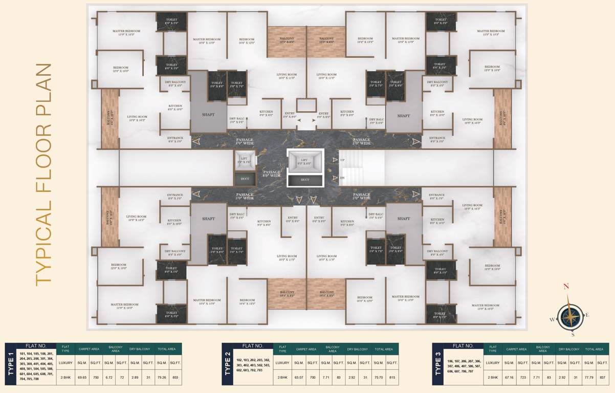  royal prestige Royal Prestige Cluster Plan for Typical Floor
