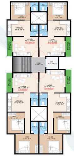  vasundhara-residency Vasundhara Residency Cluster Plan from 1st to 7th Floor