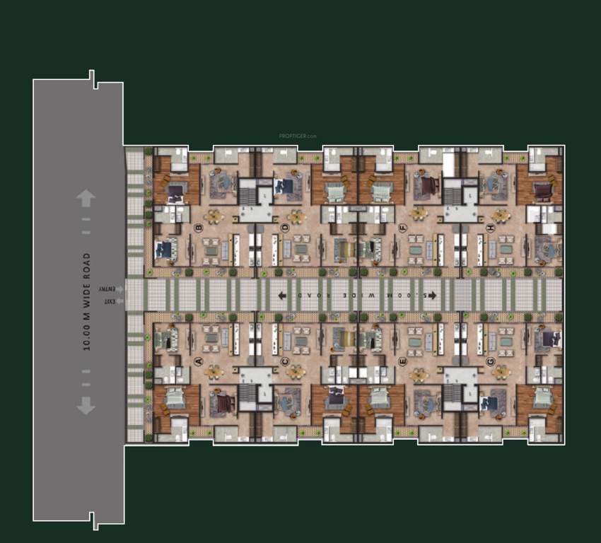  radhaya urban casa Radhaya Urban Casa Cluster Plan from 1st to 4th Floor