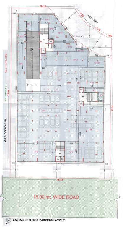  prestige moneta Tower  A,B,C Basement  1 Cluster Plan