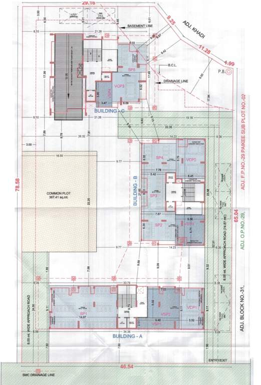  prestige moneta Tower  A,B,C Parking Cluster Plan