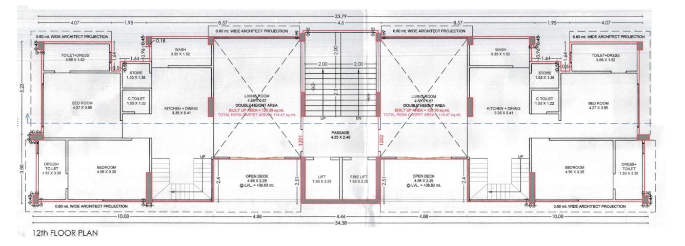  prestige moneta Tower  A Cluster Plan for 12th Floor