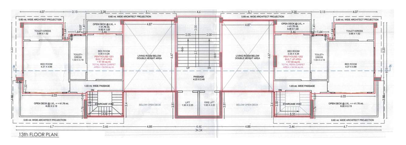  prestige moneta Tower  A Cluster Plan for 13th Floor