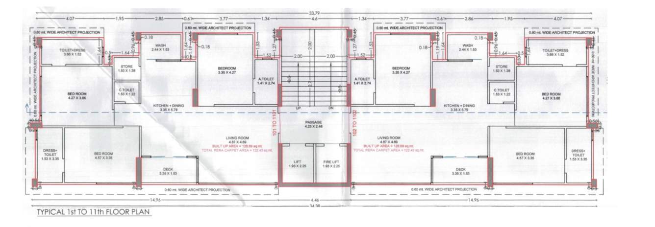 prestige moneta Tower  A Cluster Plan from 1st to 11th Floor