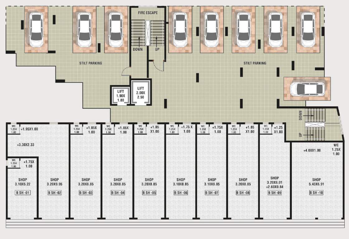  the janata chsl premium commercial shops Cluster Plan for ground Floor