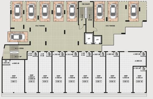  the-janata-chsl-premium-commercial-shops Cluster Plan for ground Floor