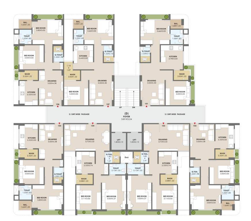  khyber heights Block D Cluster Plan from 1st to 7th Floor
