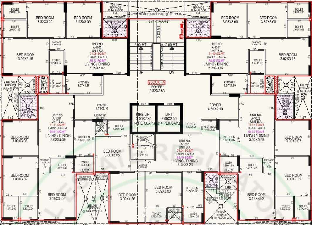  samesh homes Block A Cluster Plan 10th Floor