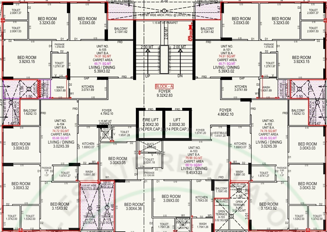  samesh homes Block A Cluster Plan 1st Floor