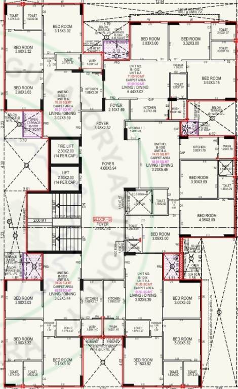  samesh homes Block B Cluster Plan 10th Floor