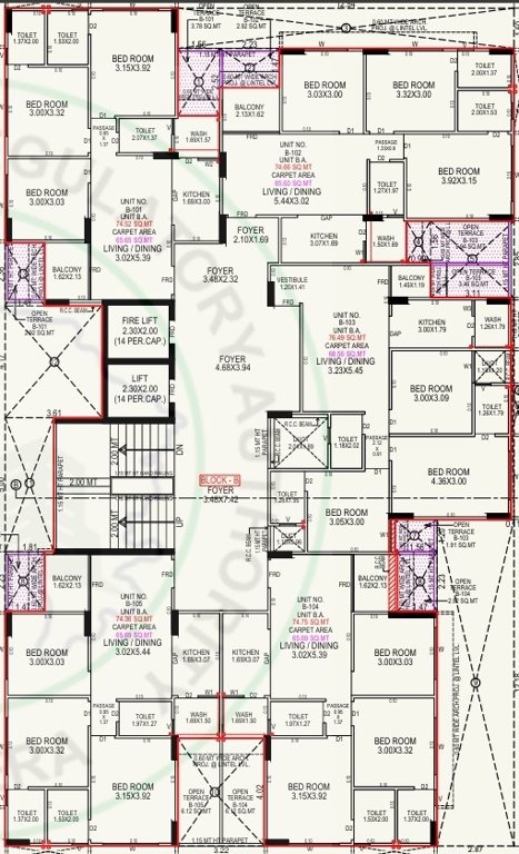  samesh homes Block B Cluster Plan 1st Floor