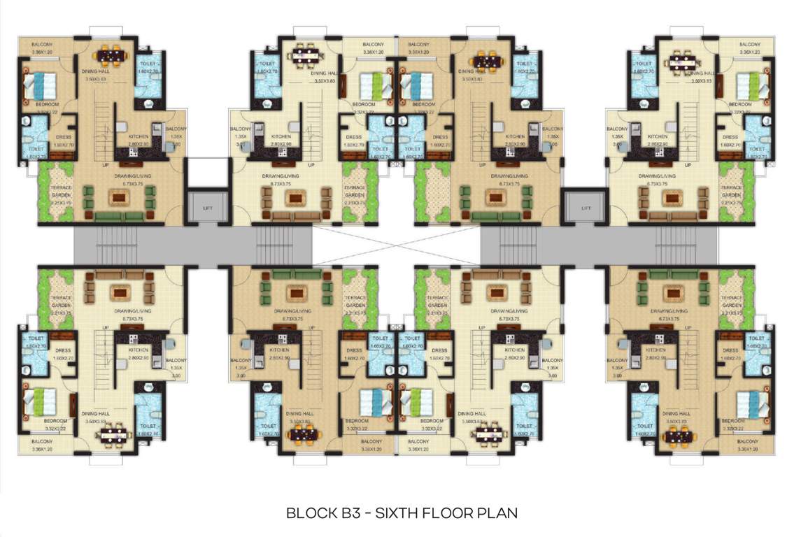  the beach village The Beach Village Cluster Plan for 6th Floor