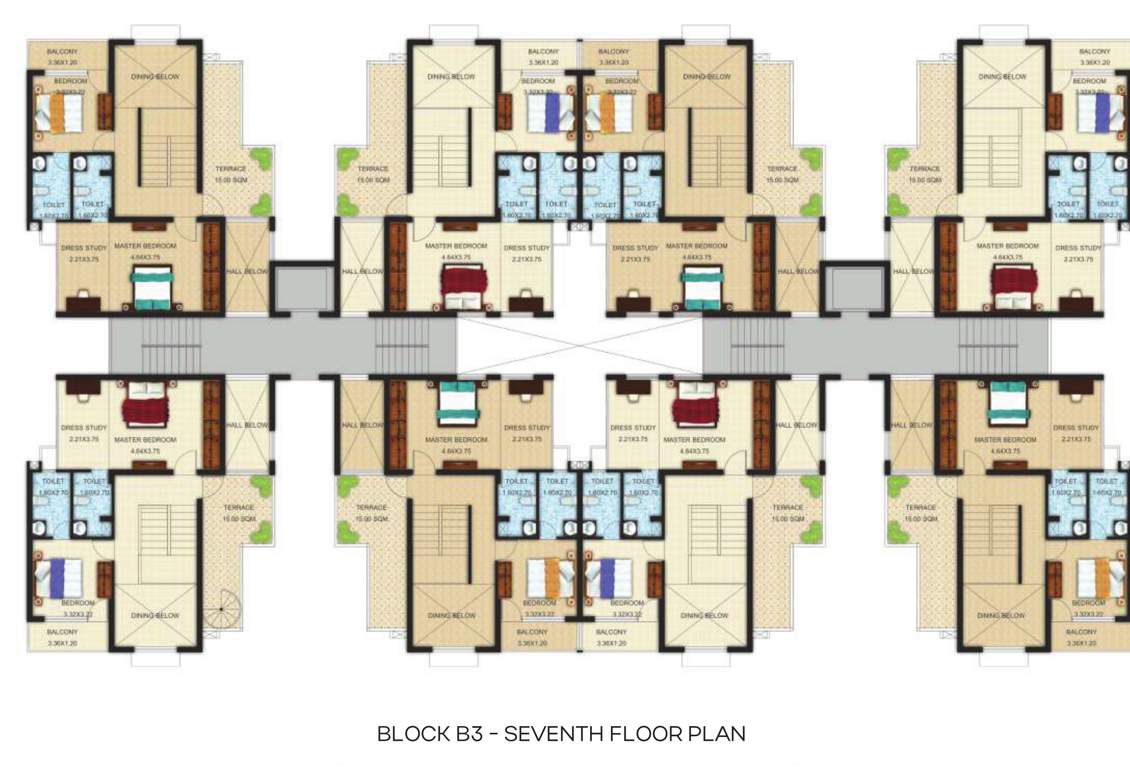  the beach village The Beach Village Cluster Plan for 7th Floor