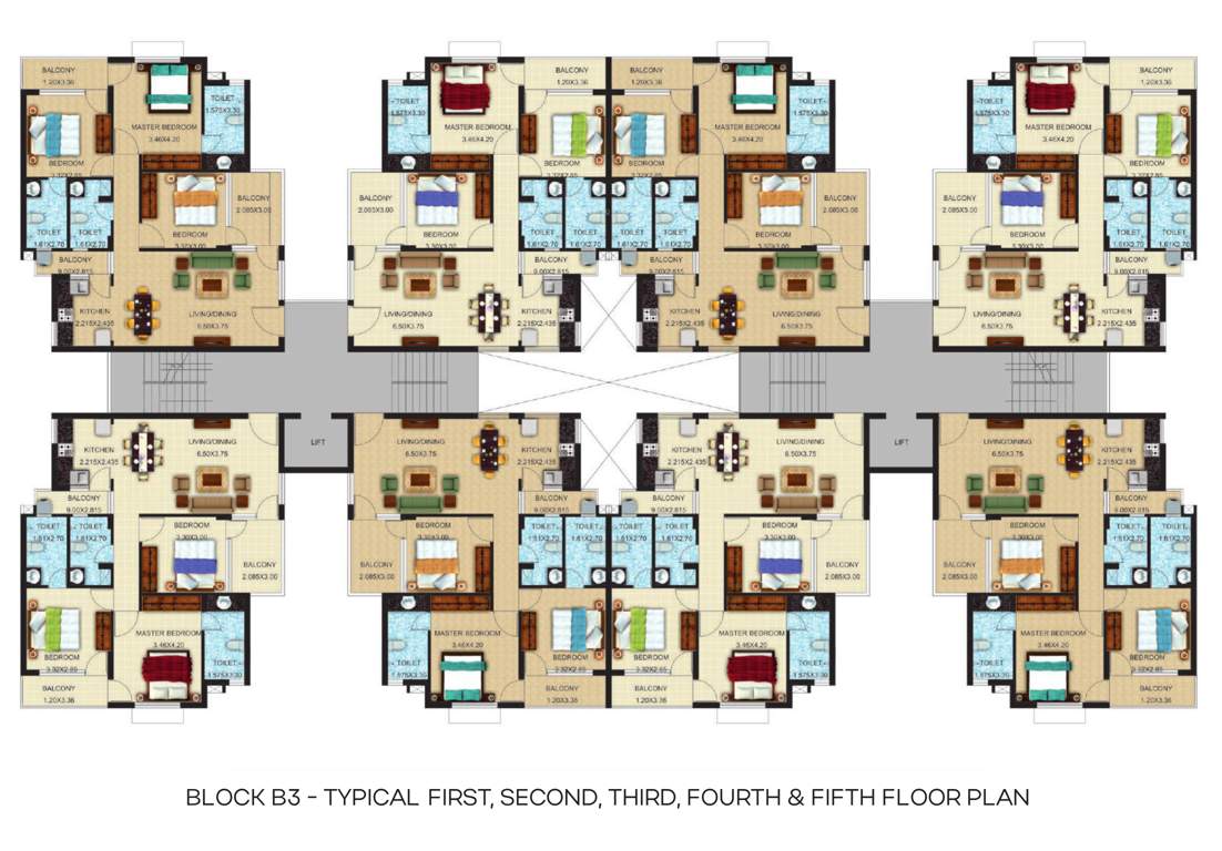  the beach village The Beach Village Cluster Plan from 1st to 5th Floor