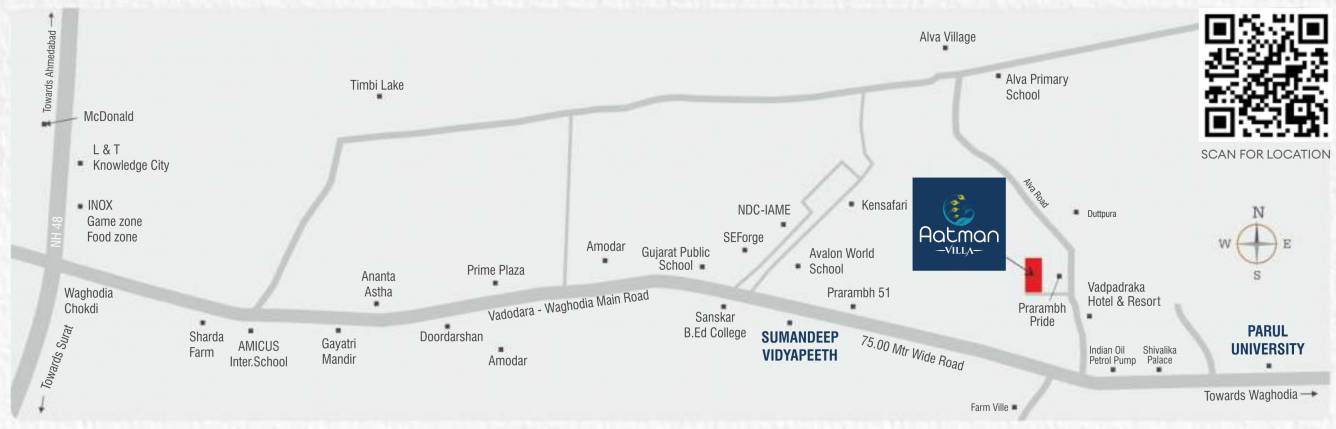  aatman villa Location Plan