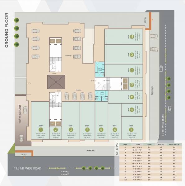  dhaval-apartment Dhaval Apartment Cluster Plan for ground Floor