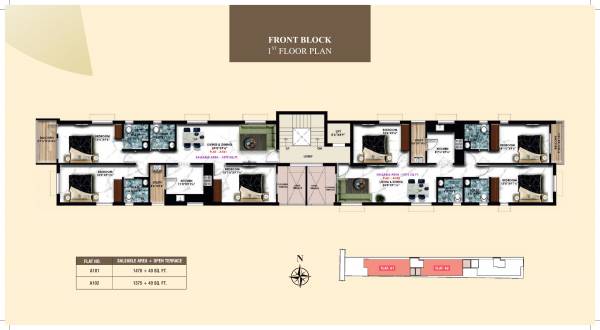  east Block A Cluster Plan for 1st Floor