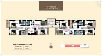 east Block A Cluster Plan from 2nd to 4th Floor