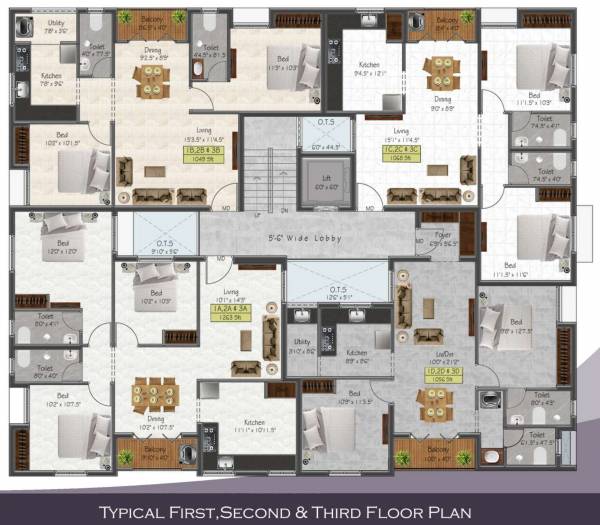  windsor-castle Windsor Castle Cluster Plan from 1st to 3rd Floor