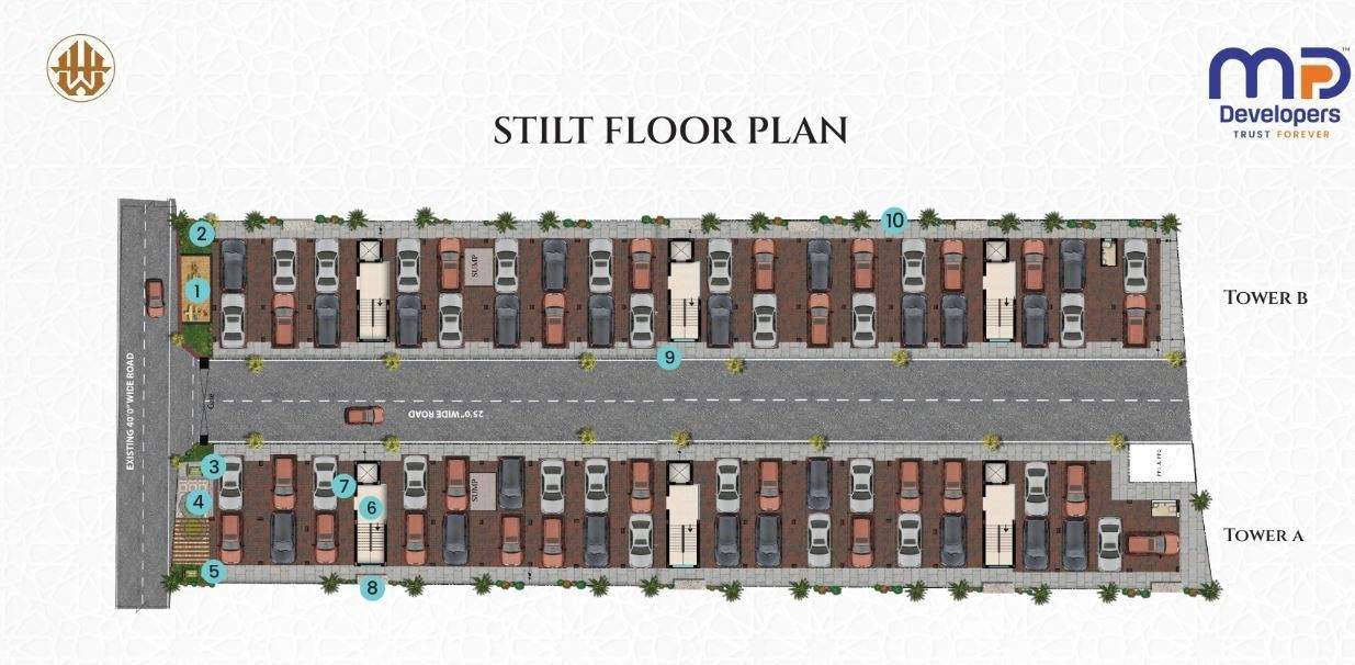  the white house tower a White House Tower A Cluster Plan for ground Floor
