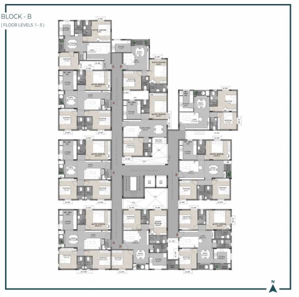  the-banyan B Cluster Plan from 1st to 5th Floor