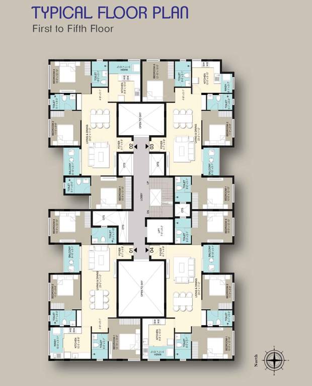  dhriti Dhriti Cluster Plan from 1st to 5th Floor