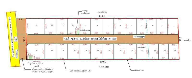  v v avenue Layout Plan