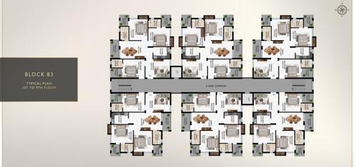  diamond-city- Diamond City Block B 3 Cluster Plan from 1st to 9th Floor