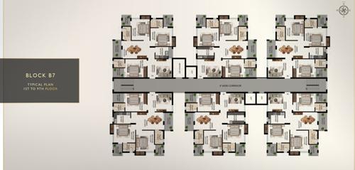  diamond-city- Diamond City Block B 7 Cluster Plan from 1st to 9th Floor