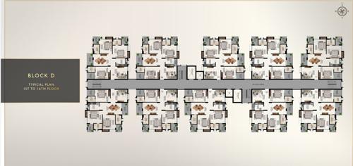  diamond-city- Diamond City Block  D Cluster Plan from 1st to 16th Floor