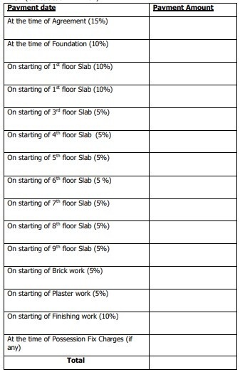 diamond-city- Construction Linked Payment (CLP) Payment Plan