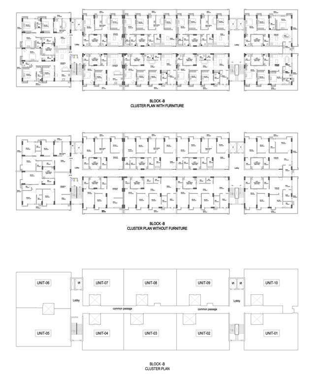  kamna heights Block B Cluster Plan for Typical Floor