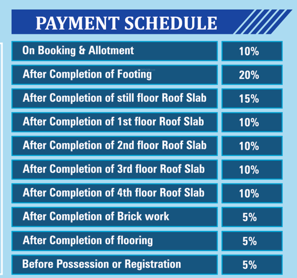 vinayak-debraj-enclave Construction Linked Payment (CLP) Payment Plan