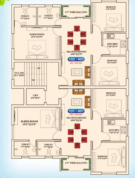 Avshar One Cluster Plan from 1st to 4th Floor one Avshar One Cluster Plan from 1st to 4th Floor