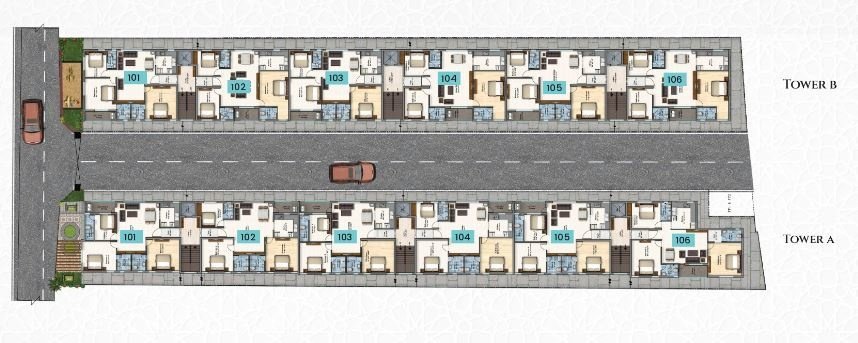  the white house tower b The White House A,B Typical Cluster Plan