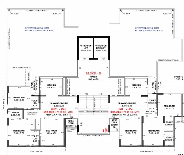  madhuram-aura BLOCK B Cluster Plan for 10th Floor