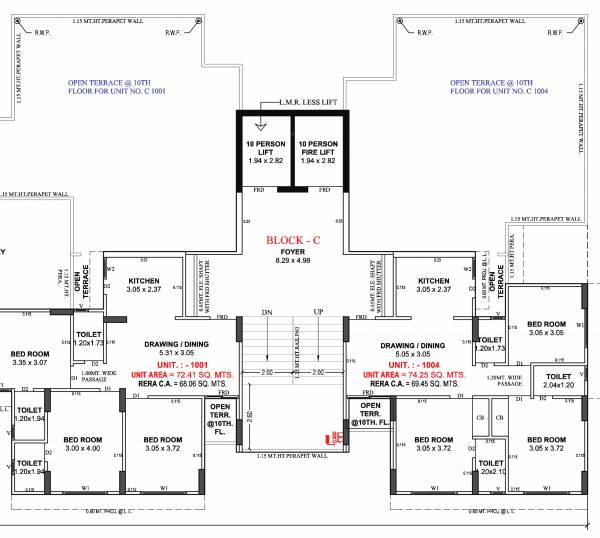  madhuram-aura BLOCK C Cluster Plan for 10th Floor
