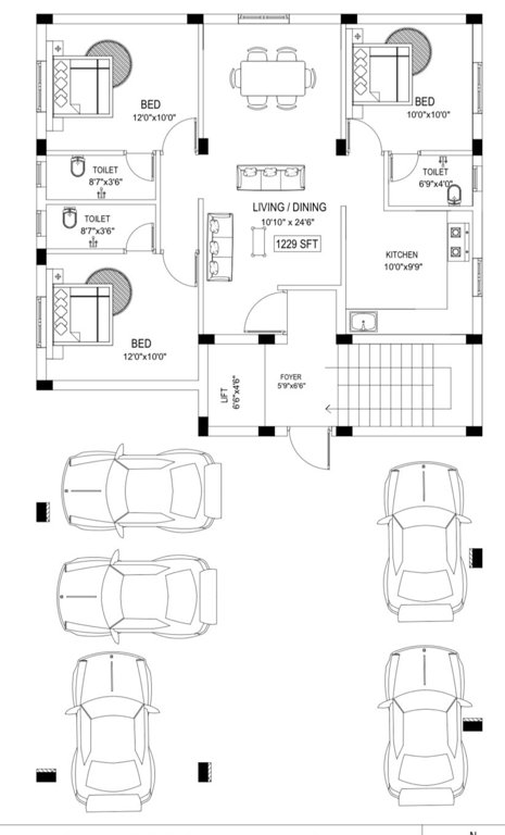  springfield apartments Springfield Apartments Cluster Plan for ground Floor