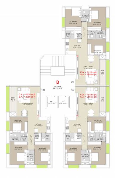 Block B Cluster Plan from 1st to 10th Floor wellanta Block B Cluster Plan from 1st to 10th Floor
