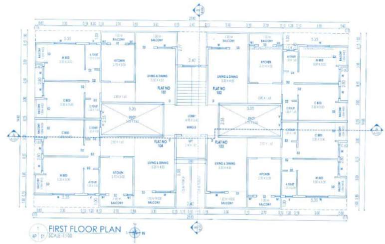  shivtirth Shivtirth Cluster Plan for 1st floor