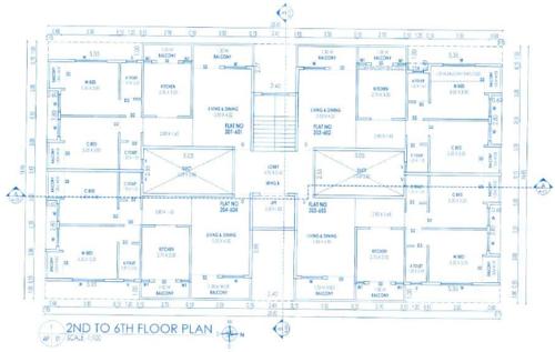  shivtirth Shivtirth Cluster Plan from 2nd to 6th Floor