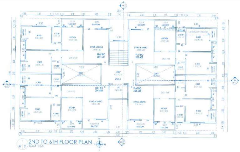  shivtirth Shivtirth Cluster Plan from 2nd to 6th Floor
