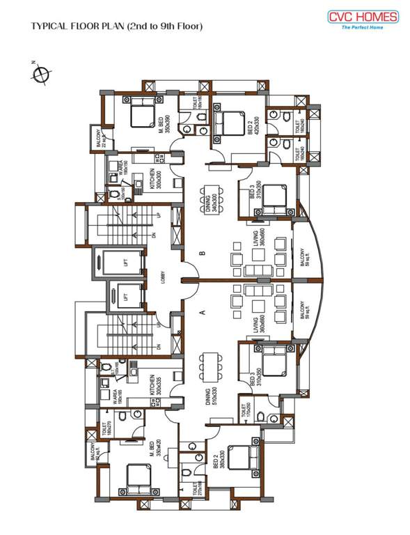  cvc puthethu petra CVC Puthethu Petra Cluster Plan from 2nd to 9th Floor