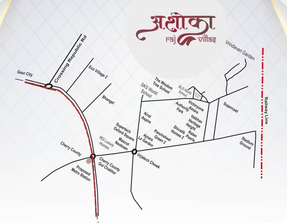 ashoka raj villas Location Plan