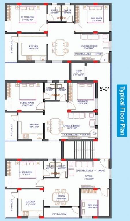  varadhi enclave Varadhi Enclave Cluster Plan Typical Floor