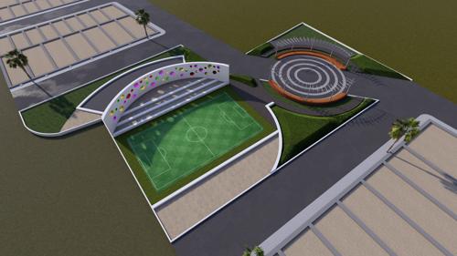  alaska-green-east Basketball Court