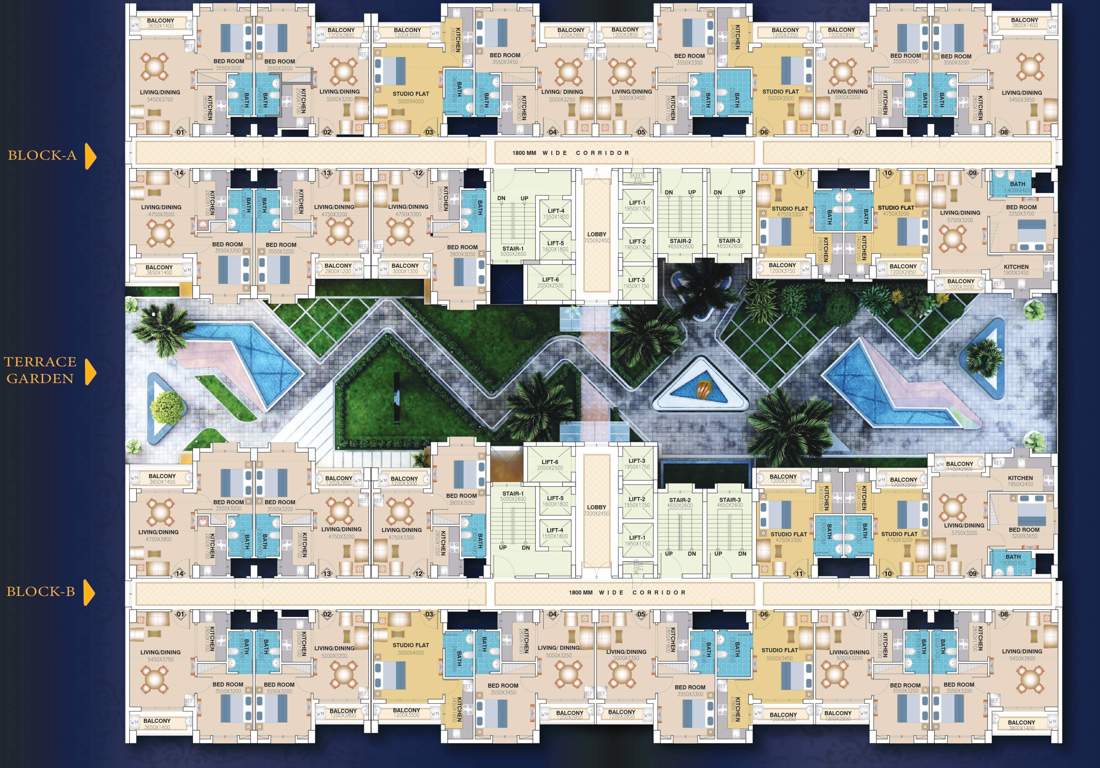  niladri heritage Niladri Heritage Block A Cluster Plan from 1st to 11th Floor