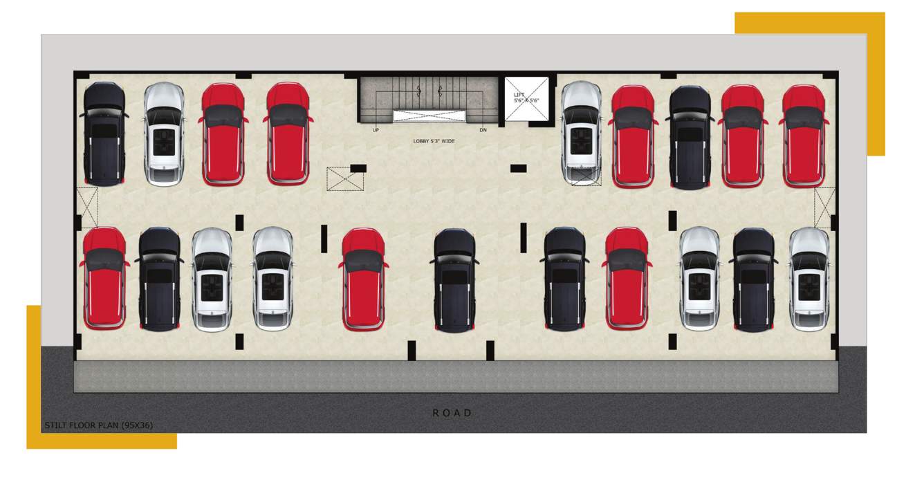  triveni homz Triveni Homz Cluster Plan for car parking Floor