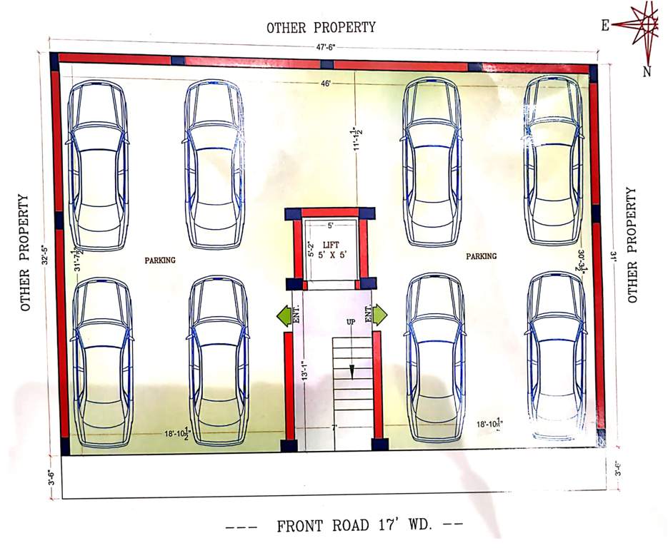  burari heights Burari Heights Cluster Plan for Car Parking Floor