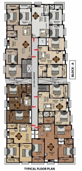  tower Block A Cluster Plan Typical Floor Plan